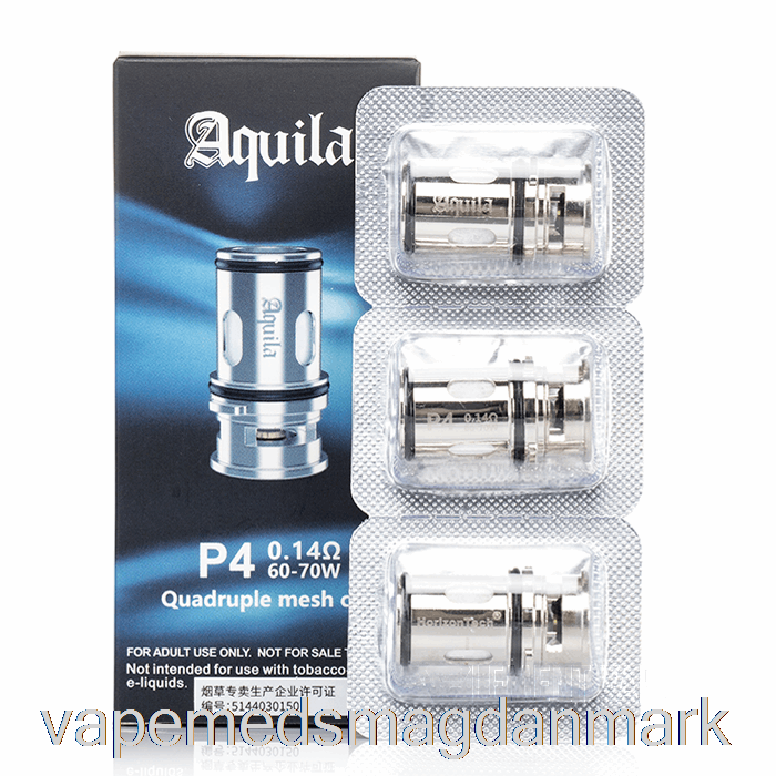 Vape Uden Nikotin Horizon Tech Aquila Erstatningsspoler 0,14ohm P4 Quad Coils